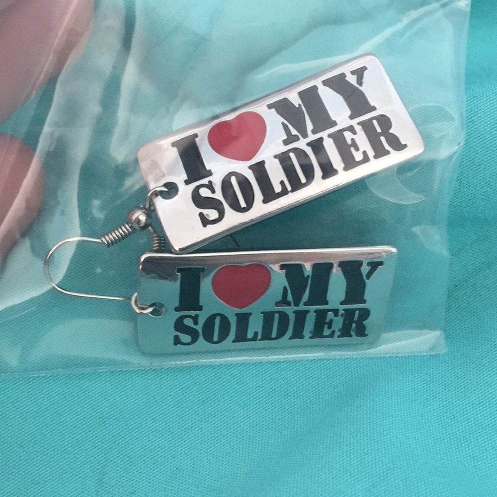 I love my soldier earrings
